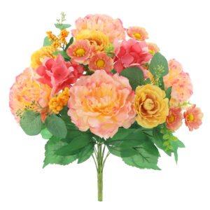 Peony & Hydrangea Mixed Floral Bush 21.5"