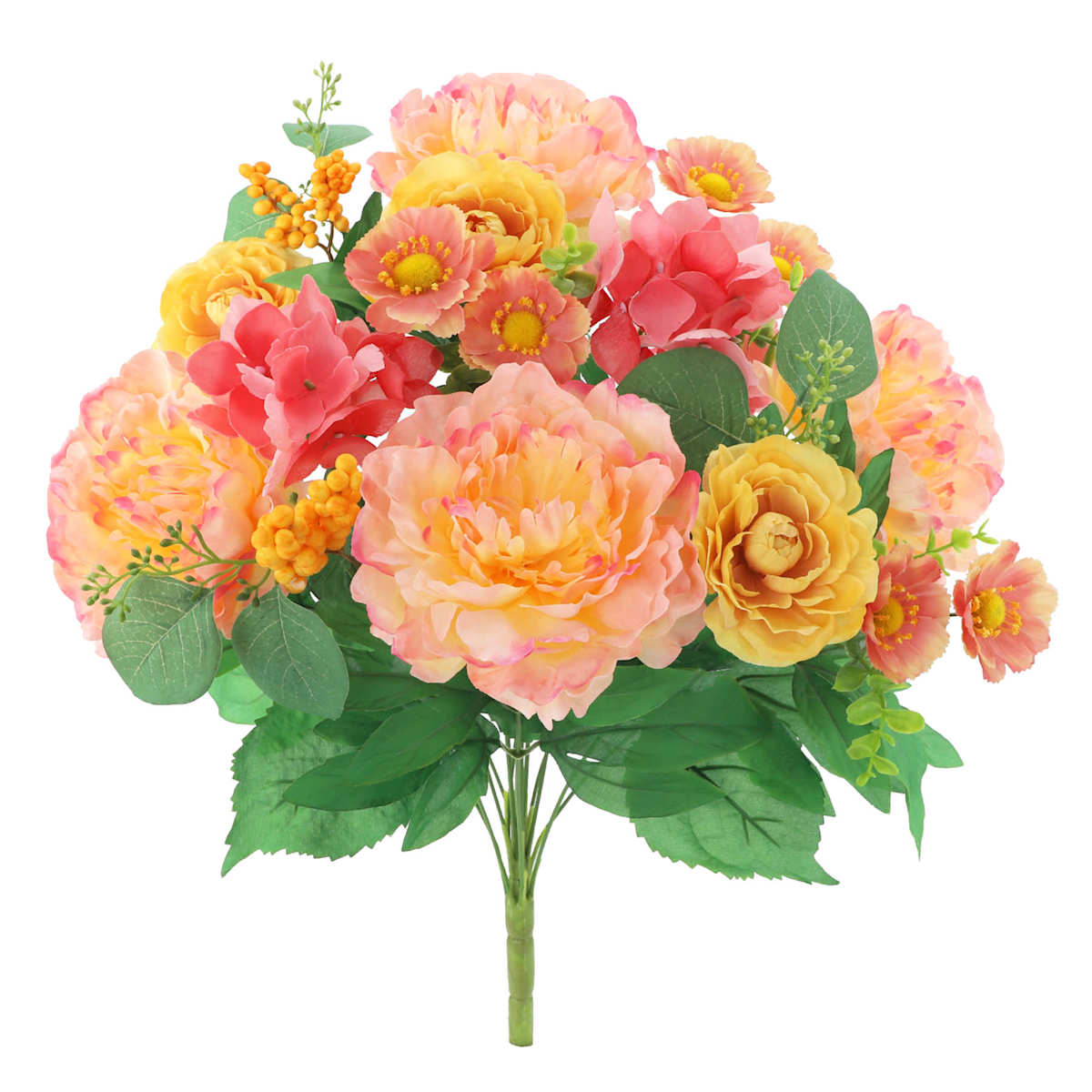 Peony & Hydrangea Mixed Floral Bush 21.5"