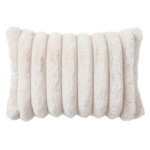 Providence Chunky Ribbed Faux Fur Throw Pillow
