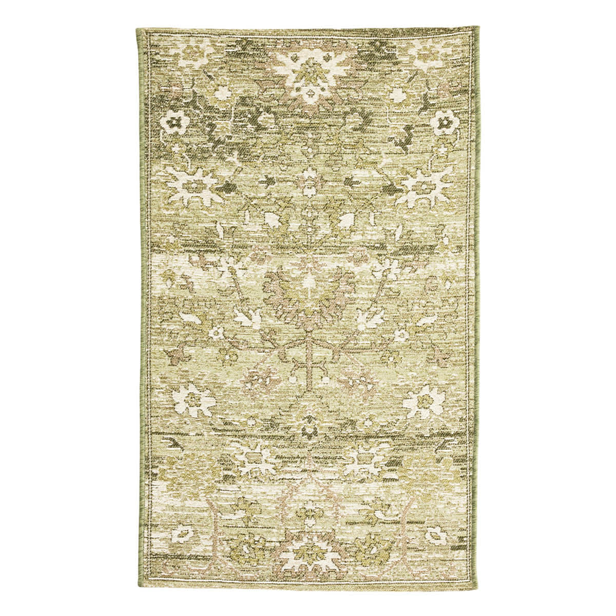 Floral Tapestry With Gel Back Accent Rug