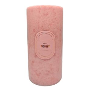 Sheer Peony Scented Pillar Candle